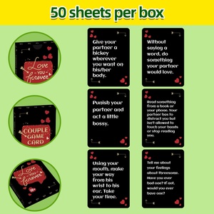 Nuevas Tarjetas de Juego de Mesa Creativas y Personalizables para Parejas, 50 Piezas, Material de Papel, Accesorios de Verdadero o Reto, <span class=keywords><strong>Serie</strong></span> Prueba del Alma - Product Image 1