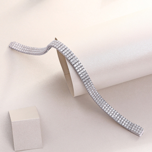Prezzo di fabbrica gioielli di lusso 925 Sterling <span class=keywords><strong>Silver</strong></span> VVS Moissanite diamante ghiacciato fuori bracciale L240113555-20 - Product Image 6