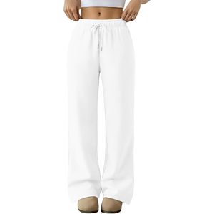 Pantalon de survêtement large pour femme FOXA, taille haute, ample, avec poches, en tissu éponge de coton respirant, pour l'automne et l'hiver - Product Image 1