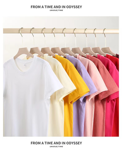 T-Shirt da uomo in cotone pesante T-Shirt <span class=keywords><strong>Slim</strong></span> <span class=keywords><strong>Fit</strong></span> Casual in stile 180 Gsm - Product Image 2