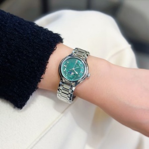 Nouvelle montre mécanique Longinesing 2026 avec cadran circulaire bleu, index des heures en diamant, bracelet étanche, calendrier, en acier inoxydable - Product Image 2