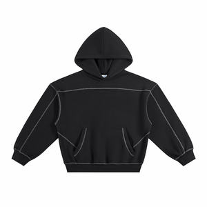Sudadera con Capucha de Corte Cuadrado Estilo Americano, Chándal Hip Hop, Ropa Urbana, 350G, Alta Calidad, Ajuste Perfecto, Sudadera con Capucha Moderna, Logotipo Personalizado DTG - Product Image 4