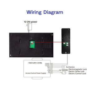 Système de vidéophone interphone avec écran tactile 7 pouces 1080P HD, 2 fils, WiFi, déverrouillage RFID, étanche IP65, application Tuya, sécurité domestique - Product Image 3
