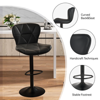 Moderne Nordische Barhocker Höhenverstellbar Küchenhocker Drehbare Tresenhocker für Küche, Café und Theke