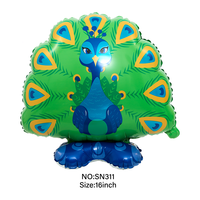 Vente en gros ballon animal debout mini 16 pouces tigre paon zèbre ours girafe chien chat ballons en forme d'animaux ballons animaux