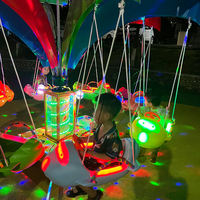 Équipement de parc d'attractions commercial, 8 places, musique, équipement de terrain de jeux pour enfants, manège, mini carrousel pour enfants