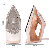 Fer à vapeur électrique domestique RAF R.1385 avec semelle en céramique et fonction vapeur verticale pour l'entretien des vêtements à domicile