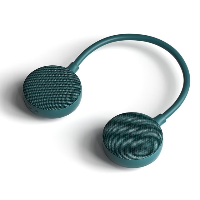 Portable Waterproof Mini Hanging Neck Speaker with LED Lighting for Two-way Audio Remote Control for Wireless Stereo Music