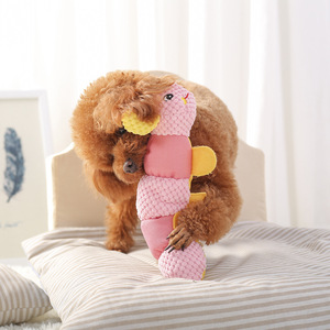 ของเล่นสุนัข Huayuan ของเล่นบีบมีเสียง ตุ๊กตาสุนัขการ์ตูน สีชมพูเหลือง สำหรับเล่นในบ้าน น้ำหนัก 100 กรัม - Product Image 4