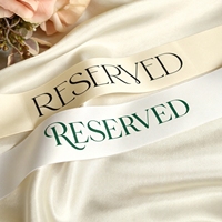 Ruban personnalisé pour chaise de mariage, nom personnalisé, écharpe en satin, étiquettes de place réservée, décoration de chaise pour cérémonie de mariage