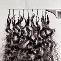 Extensions de cheveux humains brésiliens vierges à ondulations profondes, sans nœuds, pré-séparées, bouclées, à double trame, pour crochet et machine