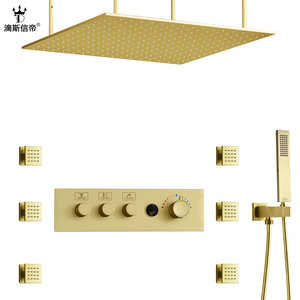 Sistema de Ducha de Lluvia LED con Pantalla Digital Inteligente, Juego de Ducha Simple de Acero Inoxidable para el Hogar, Juegos de Herrajes para Baño - Product Image 1