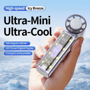 Ventilador de Mano Recargable de Plástico Pequeño para Exteriores, Mini Ventilador Portátil - Product Image 1