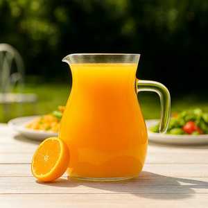 Caraffe in vetro da 1 litro con manico ergonomico e beccuccio antigoccia, lavabili in lavastoviglie, set di brocche per servire succhi e acqua - Product Image 5