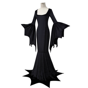 Yi Xiaoyi <b>Bat</b> Witch <b>Costume</b> Black Long Dress Gothic Vampire Halloween Adult <b>Women</b> Performance <b>Costume</b> - Product Image 5