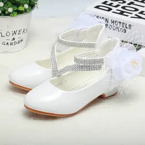 kang girl high heel white pink flower diamond party wedding dance shoes
