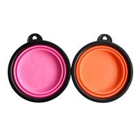 Bol pour chien en silicone PKY avec mousqueton, bol pliable portable pour l'eau et la nourriture des animaux de compagnie pour la marche, la randonnée, les voyages, pour chiens et chats