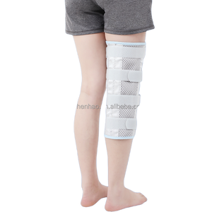 Genouillère articulée respirante réglable attelle de <span class=keywords><strong>jambe</strong></span> de Sport professionnel adultes mince <span class=keywords><strong>jambe</strong></span> droite soutien attelle de genou <span class=keywords><strong>blessure</strong></span> au Ligament - Product Image 5