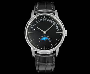 Nuevo Reloj Mecánico de Lujo Unisex con Caja de Acero Inoxidable Multifunción de Alta Calidad, Correa de Cuero Genuino Negro - Product Image 6