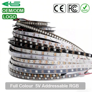 Dải đèn LED Pixel kỹ thuật số DC5V WS2812B 5050 SMD dẻo, PCB, điều khiển được từng điểm ảnh, RGB, chống nước, 5V, WS2812 - Product Image 1