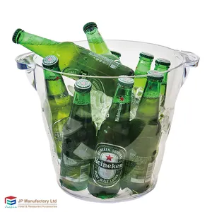 Veilige Transport Opslag En Vaatwasser Clear Grote Plastic Bier Champagne Ijsemmer Voor Bar Hotel Party