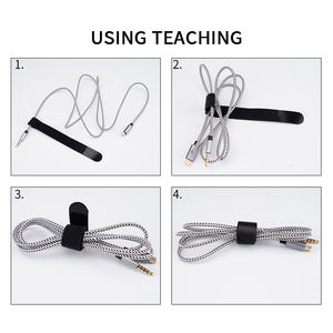 Ikat kabel tipe P ukuran kustom, nilon merekat sendiri tali kait dan <span class=keywords><strong>Loop</strong></span> pengencang untuk ponsel Usb Data telinga ponsel - Product Image 2
