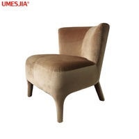 Fauteuil de styliste, nouveau modèle moderne avec rembourrage en velours, pour salon et loisirs, Febo,