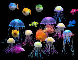 Poisson artificiel en silicone décoration d'aquarium flottant méduse artificielle pour réservoir d'aquarium - Product Image 6