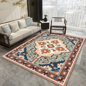 페르시아 현대 맞춤형 디자인 크리스탈 벨벳 카펫 미끄럼 방지 넓은 지역 러그 및 거실 용 카펫