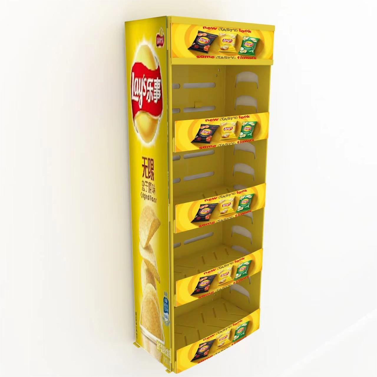 Apache Customizable Metal Modern for Powder Coated Store Display Stand for Potato Chips in Supermarkets Carton Packed — view 1