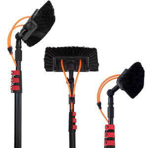 Brosse de voiture à cinq côtés en nylon avec long <span class=keywords><strong>manche</strong></span> nettoyage à poils doux avec poignée extensible pour voiture caravane bateau maison revêtement - Product Image 2