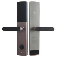 YAGU Encodeur de carte en acier inoxydable Système de serrure de porte de sécurité pour portes en bois et en laiton Serrure d'hôtel Serrures de sécurité d'entrée pour portes