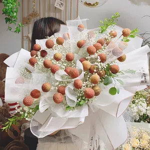<span class=keywords><strong>Papier</strong></span> d'emballage pour fleurs, design bord doré, cadre plastique imperméable, vente en gros, cadeau pour emballage de bouquets floraux personnalisés - Product Image 4
