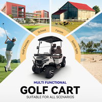 Voiturette de golf longue portée 2 places électrique 48V 72V 3000W, véhicule utilitaire pour navette de plage et de sites touristiques
