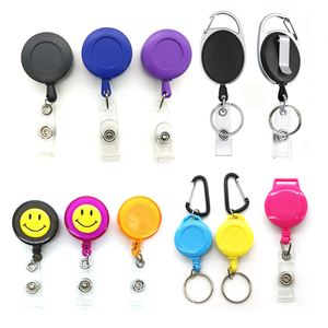 Porte-badge rétractable en plastique pour employés d'entreprise CY Wholesale Company, avec porte-clés, personnalisable avec nom et logo - Product Image 1