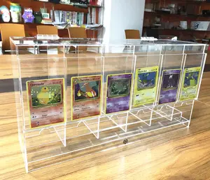 Dispenser Paket Booster PTCG Tcg 6 Slot Akrilik Jernih 3ft Deop Proof Test Poke Mon Dispenser Tampilan Paket Booster