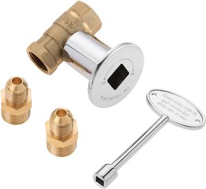 1/2inch thẳ<span class=keywords><strong>ng</strong></span> quý lần lượt shut-off valve Kit cho <span class=keywords><strong>ng</strong></span> LP Gas hố lửa với Chrome mặt bích van chính với 3/8 "bù<span class=keywords><strong>ng</strong></span> Adapter - Product Image 3