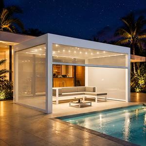 Pergola Motorizzata <span class=keywords><strong>in</strong></span> Alluminio Verniciato a Polvere con Tetto a Lamelle, <span class=keywords><strong>Copertura</strong></span> Ecologica per Balcone, Patio, Giardino e Terrazza - Product Image 2