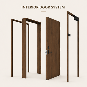 Porte intérieure double <span class=keywords><strong>Santa</strong></span> <span class=keywords><strong>Fe</strong></span> en MDF/HDF, apprêtée blanche, porte en bois massif, sur mesure, fabrication OEM/ODM - Product Image 5