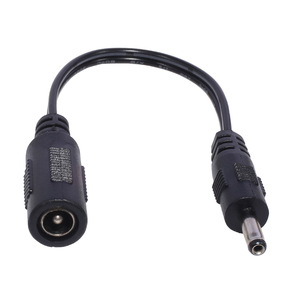 Câble d'alimentation adaptateur de charge DC mâle vers femelle Tideseer <span class=keywords><strong>5</strong></span>.5x2.1, 2.<span class=keywords><strong>5</strong></span>/3.0/3.<span class=keywords><strong>5</strong></span>/4.0/<span class=keywords><strong>5</strong></span>.5mm, 15cm, 2x24AWG, 1.5A, PVC noir, conversion DC - Product Image 3