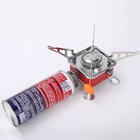 Réchaud à gaz carré pliant Portable pour les activités de plein air Mini accessoire de poêle pour la randonnée Camping Application manuelle
