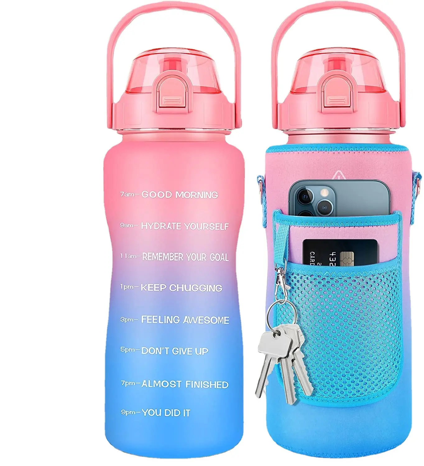 Portable Diving material thermos sleeve water cup sleeve with strap portable water bottle protective sleeve