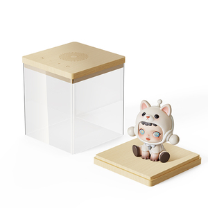 Custom Factory 4-in-1 Display Box 1000mAh Battery Wireless Speaker with <b>White</b> Noise Touch Dimmable Lights Wood <b>Acrylic</b> forJewel - Product Image 6