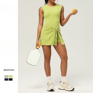 Vestido Deportivo Elegante para Mujer con Abertura Lateral para Golf, Ejercicio, Fitness, Tenis, Yoga, con Shorts Integrados y Cordones - Product Image 3