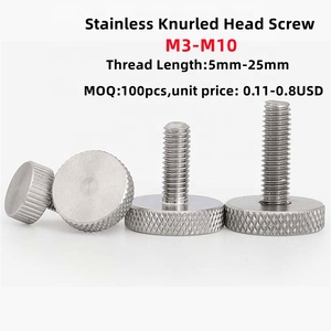 Vite a pollice con pomello zigrinato grande e piatto in acciaio inossidabile SS304 GB835 M3 M4 M5 M6 <span class=keywords><strong>M8</strong></span> M10 - Product Image 2