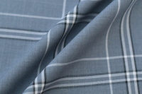 Tissu de chemise respirant de haute qualité, 49,1% bambou, 47,1% polyester, 3,8% élasthanne, teint en fil, pour chemises d'affaires pour hommes