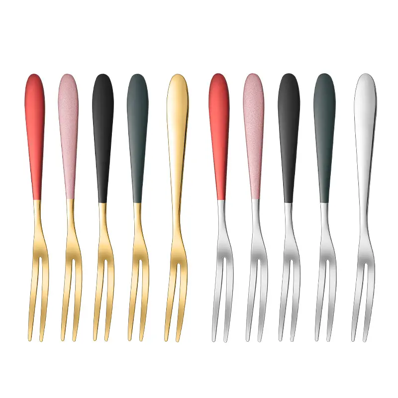 CLASSIC SUS304 18/8 Stainless Steel Fruit Forks Wholesale Customized Party Gifts tableware Flatware