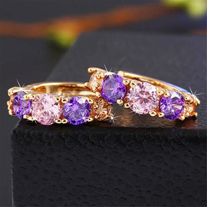 Pendientes de Aro Multicolores para Mujer, Estilo Veraniego, para Uso Diario, Accesorios para las Orejas - Product Image 5