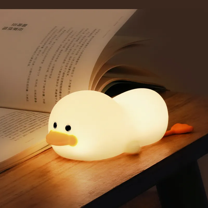 Nuevo ESTILO DE LLEGADA USB lámpara de mesa niños cabecera decoración del hogar niños durmiendo regalo de Navidad juguete pingüino pato noche luz LED Mini