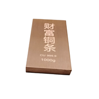 Lingot de cuivre pur à 99,9 % Yeemeda 1 kg / 2,2 lb – Qualité d'investissement – Origine CN/GUA